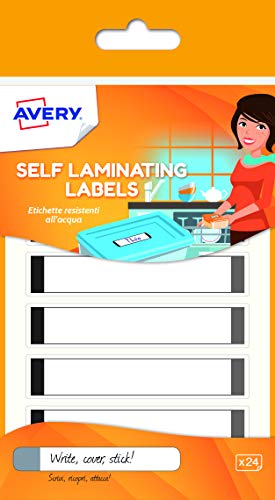 Avery Selbstlaminierende Etiketten, 86 x 17 mm, 24 Etiketten pro Packung, weiß/grau Avery Selbstlaminierende Etiketten, 86 x 17 mm, 24 Etiketten pro Packung, weiß/grau von Avery