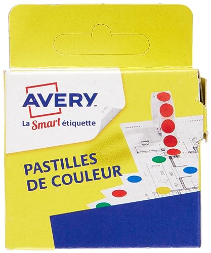 Avery Spenderbox de 150 Pastilles – Ø15 mm gelb von AVERY