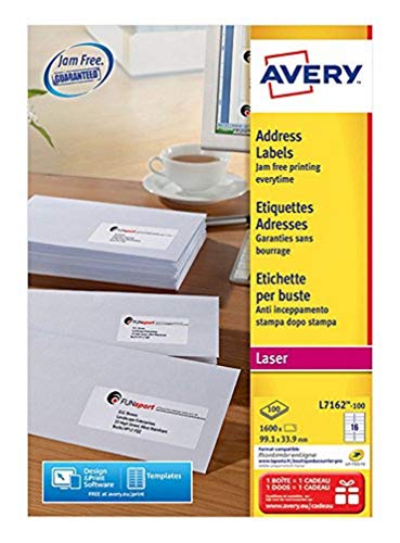 Adressetikett Avery Quickpeel 99.1x33.9 Weiß 100 Blatt 16 Etiketten pro Blatt von AVERY