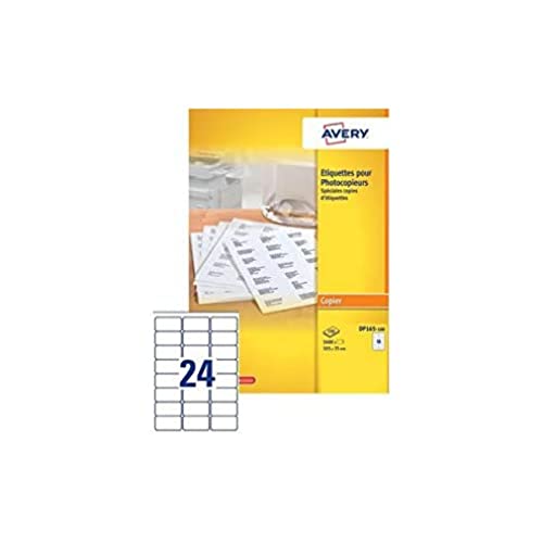 Avery 2.400 Etiketten für Kopierer Monochrom - Druck Kopierer (DP247) 70x36 weiß Avery 2.400 Etiketten für Kopierer Monochrom - Druck Kopierer (DP247) 70x36 weiß von Avery