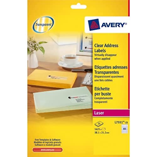 Laser Label 38,1x21,2mm 65 pro Blatt von Avery