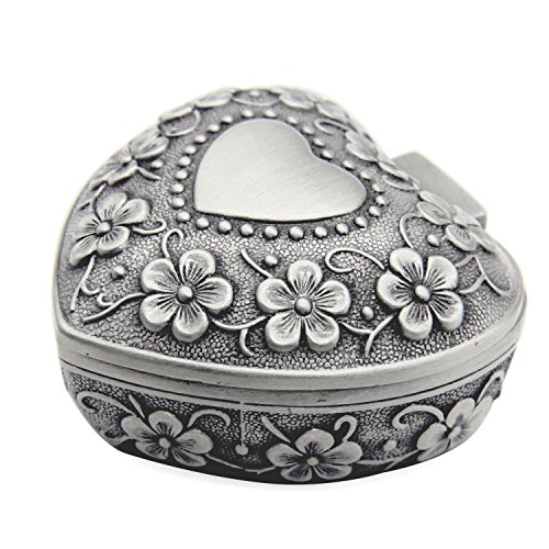 Schmuckkästchen Metall, Schmuckschatulle Mädchen Klassische in Herzform Schmuckkästen Damen Ohrringe Schmuckdose Schmuckbox für Verlobung Heiratsantrag Ringe Schmuckstücke Halskette Geschenk Ring Box Schmuckkästchen Metall, Schmuckschatulle Mädchen Klassische in Herzform Schmuckkästen Damen Ohrringe Schmuckdose Schmuckbox für Verlobung Heiratsantrag Ringe Schmuckstücke Halskette Geschenk Ring Box von AVESON