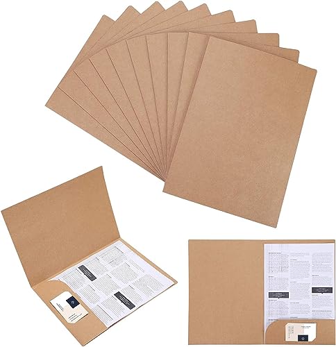 10 Stück A4 Dokumentenmappe Kraft Präsentationsmappe Einfügen Präsentation Papier Halter Mappen A4 Ordner Portfolio Papierkram Organizer mit Kartensteckplatz für Büro Schule Projekt Business 10 Stück A4 Dokumentenmappe Kraft Präsentationsmappe Einfügen Präsentation Papier Halter Mappen A4 Ordner Portfolio Papierkram Organizer mit Kartensteckplatz für Büro Schule Projekt Business von AVJERA