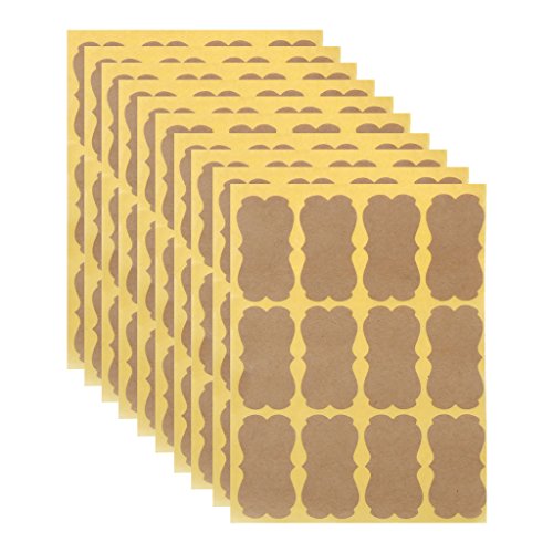 120 Stück Vintage-Kraft-Etiketten, handgefertigte Versiegelungsaufkleber für Verpackungen von AVKGCZ