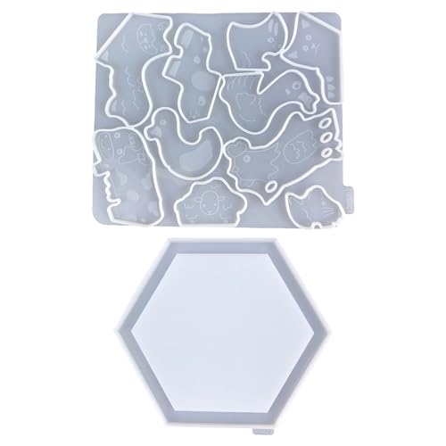 2pcs Köstliche Tierische Harzform Künstlerischer Charm Silikonform Set Für Handwerk Von Harzfiguren Home Decoration Accessoires von AVKGCZ