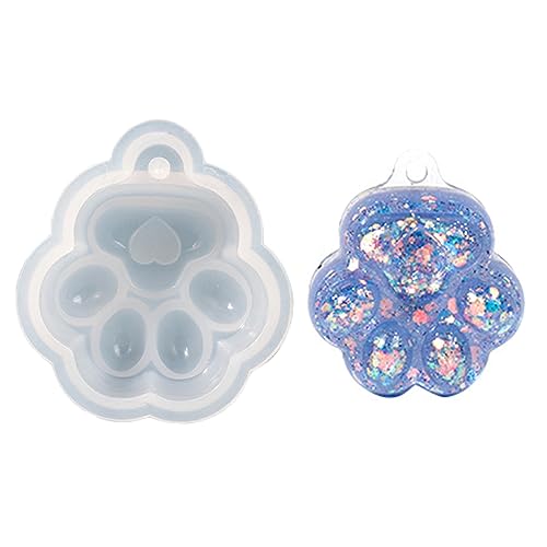 Schmuckgussform Katzenpfoten-Anhänger, Silikonform, Tier-Epoxid-Gussform, Schlüsselanhänger, Schmuckherstellungswerkzeug von AVKGCZ