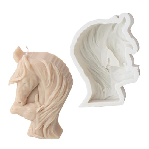 Vielseitige Robuste Silikonkerzenform Mit Eleganten Zwillingspferdköpfen Für Artistics Home Decoration Craft Supplies Festival Feierlichkeiten Feierlichkeiten von AVKGCZ
