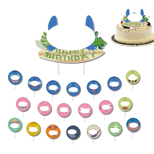 21 Stück Tortendeko,Happy Birthday Tortendeko, für Kindergeburtstag,Party, Muffin, Kuchen Topper, Cartoon Tortendekoration 21 Stück Tortendeko,Happy Birthday Tortendeko, für Kindergeburtstag,Party, Muffin, Kuchen Topper, Cartoon Tortendekoration von AVRUYPI