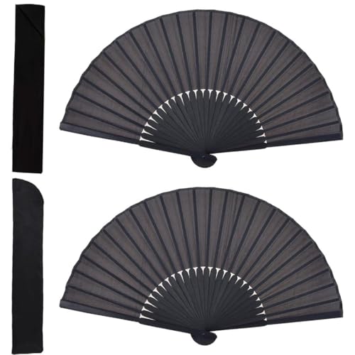 AVRUYPI 2 Stück Silk Handfächer,Faltbare Fächer,Schwarz Handfächer,Chinesischer handfächer Fan Orientalischer Tuch Stoff Fan für Tanz, Party, Hochzeit Geschenke, DIY Dekoration, Haus Dekorationen AVRUYPI 2 Stück Silk Handfächer,Faltbare Fächer,Schwarz Handfächer,Chinesischer handfächer Fan Orientalischer Tuch Stoff Fan für Tanz, Party, Hochzeit Geschenke, DIY Dekoration, Haus Dekorationen von AVRUYPI