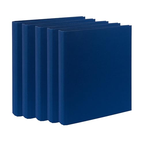AWASG Ordner A4 schmal, Ringordner inkl. Klarsichtfolien, Aktenordner 4 Ringe Mechanik, Bürordner Briefordner DINA4, Navy 5 Stk. AWASG Ordner A4 schmal, Ringordner inkl. Klarsichtfolien, Aktenordner 4 Ringe Mechanik, Bürordner Briefordner DINA4, Navy 5 Stk. von AWASG