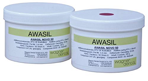 AWASIL NOVO 50 Silikon Kautschuk knetbare Abformmasse 50 Shore A 1 kg von AWASIL