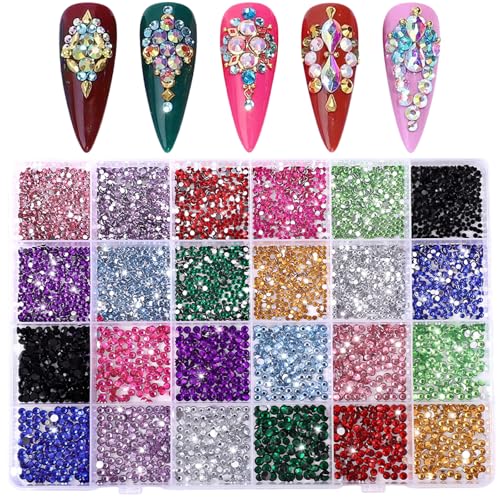 AWAVM 24-Teiliges Strassstein-Set 3 Mm Flache Rückseite Aus Kunstharz-Kristall Ab-Jelly-Strasssteine Bunte, Glitzernde Strasssteine Geeignet Für Diy-Nägel Und Handarbeiten AWAVM 24-Teiliges Strassstein-Set 3 Mm Flache Rückseite Aus Kunstharz-Kristall Ab-Jelly-Strasssteine Bunte, Glitzernde Strasssteine Geeignet Für Diy-Nägel Und Handarbeiten von AWAVM