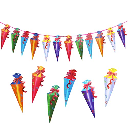 Einschulung Girlande Zuckertüten Girlande Hänge Deko mit Folienballon Schulanfang Dekoration Schultüten Banner für Schuleinführung Schulkind Jungs Mädchen Deko Einschulung Girlande Zuckertüten Girlande Hänge Deko mit Folienballon Schulanfang Dekoration Schultüten Banner für Schuleinführung Schulkind Jungs Mädchen Deko von AWCIGG