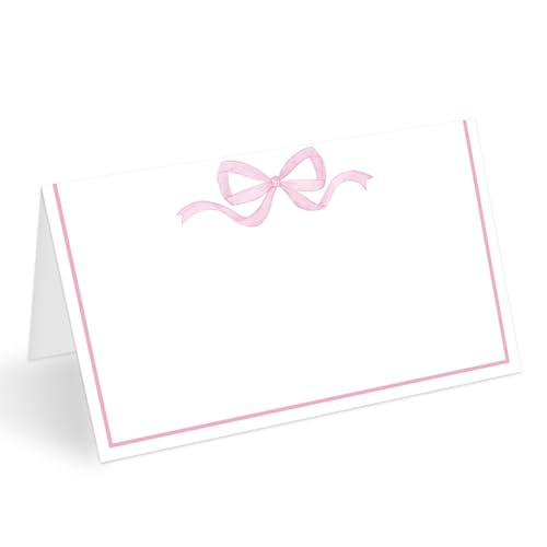 Tischkarten mit rosa Schleife, für Tischdekoration, unbeschriftete Namenskarte für Bankett, Set mit 25 Sitzkarten für Hochzeit, Empfang, Babyparty, Geburtstagsparty und Veranstaltungen-09 Tischkarten mit rosa Schleife, für Tischdekoration, unbeschriftete Namenskarte für Bankett, Set mit 25 Sitzkarten für Hochzeit, Empfang, Babyparty, Geburtstagsparty und Veranstaltungen-09 von AWDSTN