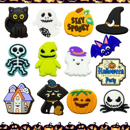 AWEELON 13 Stück Halloween-Silikonperlen, Silikonperlen für Stift, Kürbis-Geist, Fokusperlen für die Herstellung von Schlüsselanhänger, Halskette, Armband, handgefertigtes Handwerk, 12 Stile AWEELON 13 Stück Halloween-Silikonperlen, Silikonperlen für Stift, Kürbis-Geist, Fokusperlen für die Herstellung von Schlüsselanhänger, Halskette, Armband, handgefertigtes Handwerk, 12 Stile von AWEELON