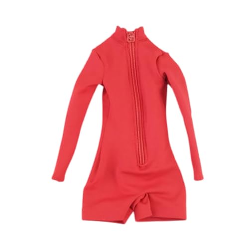 ＡＷＨＡＯ 1/6 Actionfiguren Jumpsuit für Puppen, Kleidung für 12 Zoll weibliche Figuren, Rot von ＡＷＨＡＯ