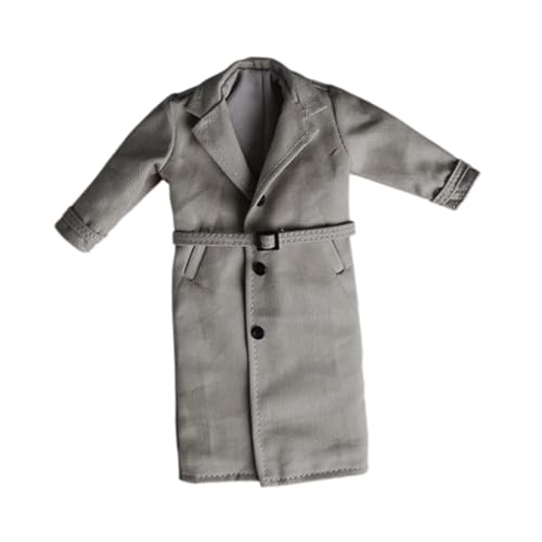 AWHAO 1:12 Actionfiguren Trenchcoat Sammlermodell Kleidung für Puppen, Grau AWHAO 1:12 Actionfiguren Trenchcoat Sammlermodell Kleidung für Puppen, Grau von AWHAO