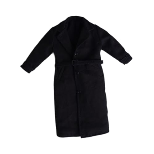 AWHAO 1:12 Actionfiguren Trenchcoat Sammlermodell Kleidung für Puppen, Schwarz AWHAO 1:12 Actionfiguren Trenchcoat Sammlermodell Kleidung für Puppen, Schwarz von AWHAO