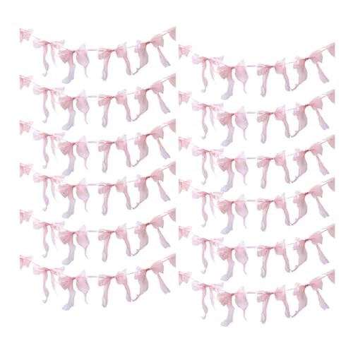 AWHAO 12er Pack Hängende Schleifengirlanden Partydekorationen für Feiern, Rosa Netz AWHAO 12er Pack Hängende Schleifengirlanden Partydekorationen für Feiern, Rosa Netz von AWHAO