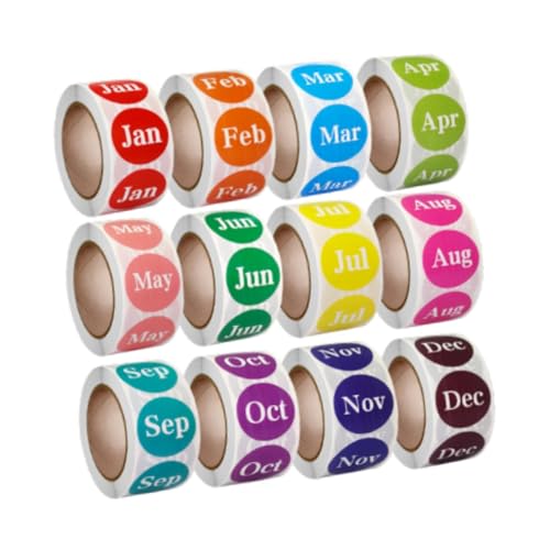 AWHAO 12pcs 12 Monate des Jahres Etiketten Babyparty Neugeborenen Monat Geburtstag 1 Zoll Säugling Neugeborenen Monat Aufkleber AWHAO 12pcs 12 Monate des Jahres Etiketten Babyparty Neugeborenen Monat Geburtstag 1 Zoll Säugling Neugeborenen Monat Aufkleber von AWHAO