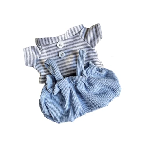 AWHAO 20 cm Puppen Kleidung Süßes Top Und Hosenanzug für Thanksgiving Geschenke DIY Handwerk, Blau AWHAO 20 cm Puppen Kleidung Süßes Top Und Hosenanzug für Thanksgiving Geschenke DIY Handwerk, Blau von AWHAO
