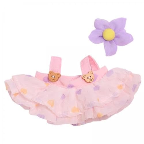 ＡＷＨＡＯ 2X Mini Doll Kleidung Doll Kleid Set Haarzubehör mit Blumenkopfschmuck Kleidung Kreative Mädchen Puppenkleidung für Pendellöte Puppe von ＡＷＨＡＯ