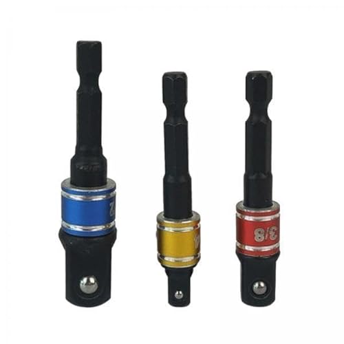 ＡＷＨＡＯ 3x 3pcs Bohrermutter Treiber Bit Adapter 1/4 3/8 1/2 Adapter, Die mit Bohrer Verwendet Werden Sollen von ＡＷＨＡＯ