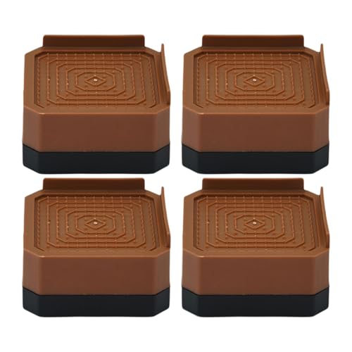 AWHAO 4 X Anti Vibrations Pads, Möbelbein Hebevorrichtungen, Verhindert Kratzer, rutschfeste Betterhöhungen, Strapazierfähig, für Couchtisch, Waschmaschine, Braun, 1 Schicht AWHAO 4 X Anti Vibrations Pads, Möbelbein Hebevorrichtungen, Verhindert Kratzer, rutschfeste Betterhöhungen, Strapazierfähig, für Couchtisch, Waschmaschine, Braun, 1 Schicht von AWHAO