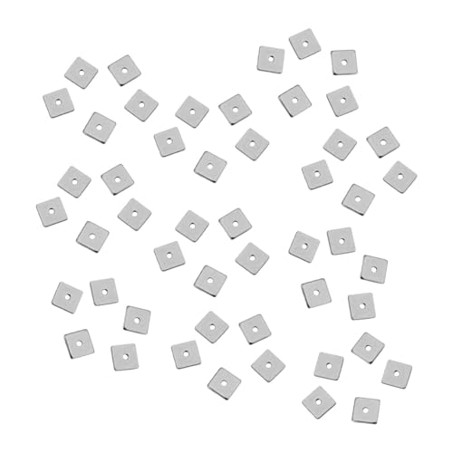 AWHAO 50 Stück quadratische Spacer aus Edelstahl für DIY-Projekte, Silber 5mm AWHAO 50 Stück quadratische Spacer aus Edelstahl für DIY-Projekte, Silber 5mm von AWHAO
