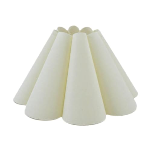 AWHAO Blütenblatttischlampenschattenstoffschattenschatten Schatten Tischlampenschatten für Home Office, Cremeweiß AWHAO Blütenblatttischlampenschattenstoffschattenschatten Schatten Tischlampenschatten für Home Office, Cremeweiß von AWHAO