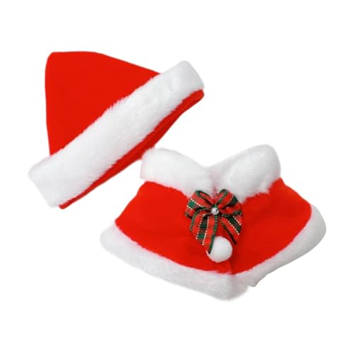 ＡＷＨＡＯ Gefüllter Puppenumhang mit Hut, Modische Kleidung, Pädagogische Foto Requisiten, Weihnachtsoutfit, Kostüme für Flexibilität, 5,91 Zoll Puppe von ＡＷＨＡＯ