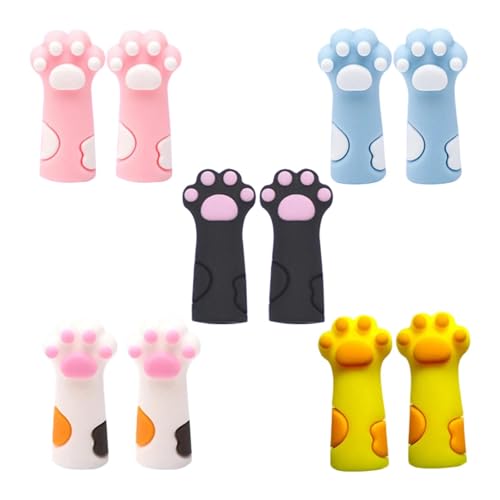 ＡＷＨＡＯ Katzenpfoten Stricknadelstopper, Endnadelspitzenstopper, Spitzenschutz Zum Häkeln, 10 Stück von ＡＷＨＡＯ