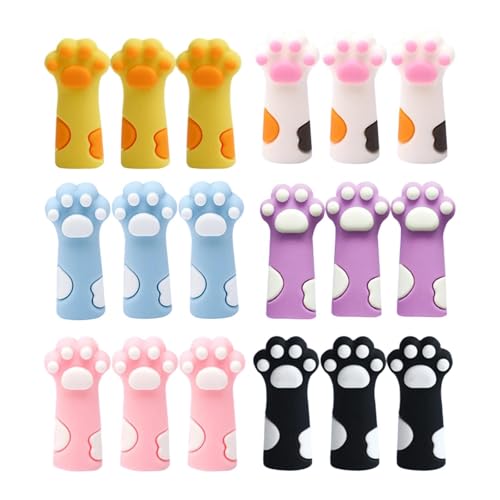 ＡＷＨＡＯ Katzenpfoten Stricknadelstopper, Endnadelspitzenstopper, Spitzenschutz Zum Häkeln, 18 Stück von ＡＷＨＡＯ