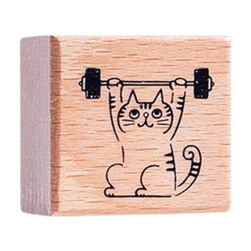 AWHAO Katzenstempel, Süßes Tier, Quadratisch, 3,0 Cm, Holzstempel für Kinder, Zum Selbermachen, Basteln, Planen, Kartenmachen, Stempeln, Tagebuch, Fitness AWHAO Katzenstempel, Süßes Tier, Quadratisch, 3,0 Cm, Holzstempel für Kinder, Zum Selbermachen, Basteln, Planen, Kartenmachen, Stempeln, Tagebuch, Fitness von AWHAO
