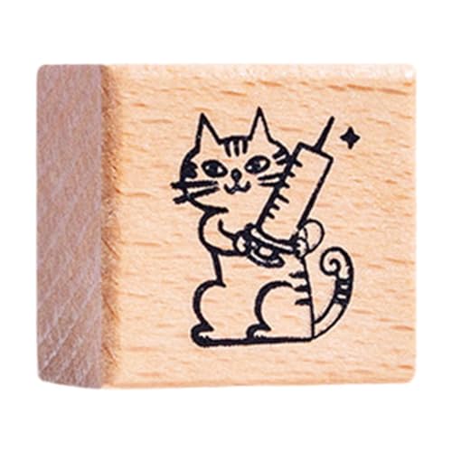 AWHAO Katzenstempel, Süßes Tier, Quadratisch, 3,0 Cm, Holzstempel für Kinder, Zum Selbermachen, Basteln, Planen, Kartenmachen, Stempeln, Tagebuch, Krankenschwester AWHAO Katzenstempel, Süßes Tier, Quadratisch, 3,0 Cm, Holzstempel für Kinder, Zum Selbermachen, Basteln, Planen, Kartenmachen, Stempeln, Tagebuch, Krankenschwester von AWHAO
