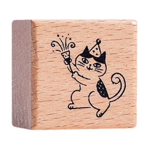 AWHAO Katzenstempel, Süßes Tier, Quadratisch, 3,0 Cm, Holzstempel für Kinder, Zum Selbermachen, Basteln, Planen, Kartenmachen, Stempeln, Tagebuch, Party AWHAO Katzenstempel, Süßes Tier, Quadratisch, 3,0 Cm, Holzstempel für Kinder, Zum Selbermachen, Basteln, Planen, Kartenmachen, Stempeln, Tagebuch, Party von AWHAO