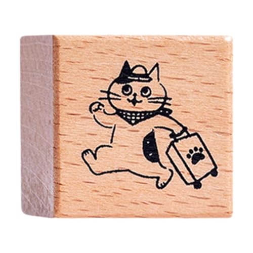AWHAO Katzenstempel, Süßes Tier, Quadratisch, 3,0 Cm, Holzstempel für Kinder, Zum Selbermachen, Basteln, Planen, Kartenmachen, Stempeln, Tagebuch, Reisen AWHAO Katzenstempel, Süßes Tier, Quadratisch, 3,0 Cm, Holzstempel für Kinder, Zum Selbermachen, Basteln, Planen, Kartenmachen, Stempeln, Tagebuch, Reisen von AWHAO