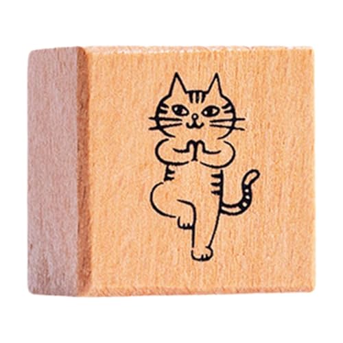 AWHAO Katzenstempel, Süßes Tier, Quadratisch, 3,0 Cm, Holzstempel für Kinder, Zum Selbermachen, Basteln, Planen, Kartenmachen, Stempeln, Tagebuch, Yoga AWHAO Katzenstempel, Süßes Tier, Quadratisch, 3,0 Cm, Holzstempel für Kinder, Zum Selbermachen, Basteln, Planen, Kartenmachen, Stempeln, Tagebuch, Yoga von AWHAO