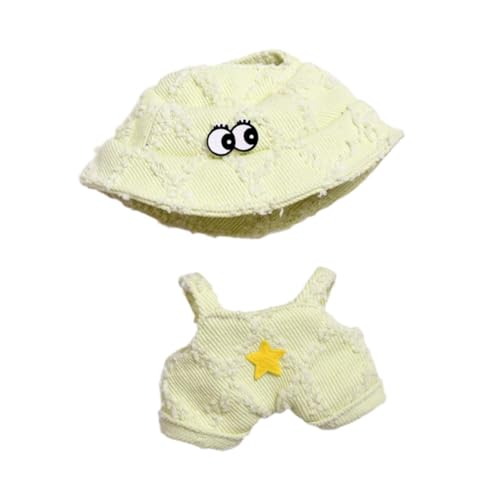 AWHAO Kleidung für Mini-Puppen, Anziehset mit Hut, Geschenk für Mädchen, Outfit für Puppen von 6,69 Zoll, GrÜn AWHAO Kleidung für Mini-Puppen, Anziehset mit Hut, Geschenk für Mädchen, Outfit für Puppen von 6,69 Zoll, GrÜn von AWHAO