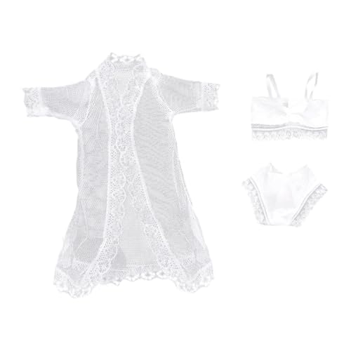 AWHAO Puppen Schlafanzug für 11,5'' Mädchenpuppen, Unterwäsche, Badeanzug, Handgefertigt, Sommer, Badekleidung, Bikini Kleidung, Weiß AWHAO Puppen Schlafanzug für 11,5'' Mädchenpuppen, Unterwäsche, Badeanzug, Handgefertigt, Sommer, Badekleidung, Bikini Kleidung, Weiß von AWHAO