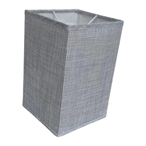 AWHAO Stoff Sackleinen Lampenschirm, Stehlampe, Ersatz Lampenschirm, Leinen, Lampenschirm für Wohnzimmer, Schlafzimmer, Zuhause, Graues Quadrat AWHAO Stoff Sackleinen Lampenschirm, Stehlampe, Ersatz Lampenschirm, Leinen, Lampenschirm für Wohnzimmer, Schlafzimmer, Zuhause, Graues Quadrat von AWHAO