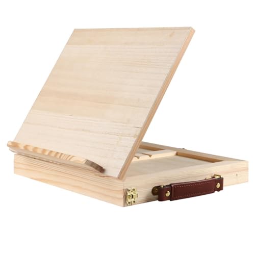 AWHAO Tischstaffelei, Sketchbox, Faltbarer Ausstellungsständer für Kunststudenten, verstellbar, zum Zeichnen, für Kunstbedarf, Maler, Holzmalstaffelei AWHAO Tischstaffelei, Sketchbox, Faltbarer Ausstellungsständer für Kunststudenten, verstellbar, zum Zeichnen, für Kunstbedarf, Maler, Holzmalstaffelei von AWHAO