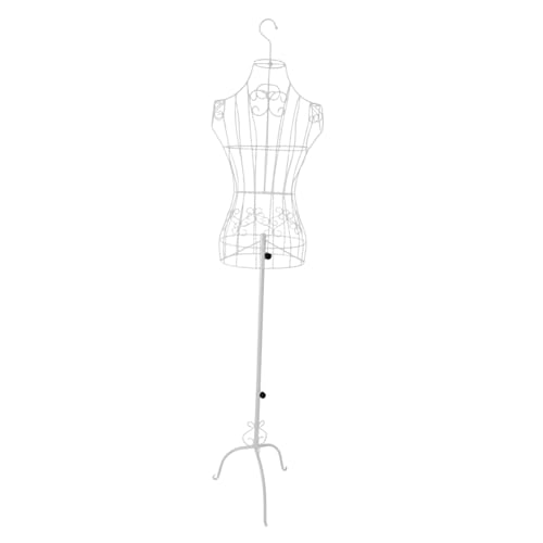 AWHAO Weiblicher Draht-Mannequin-Kleiderständer, Torso, Oberkörper, Kleiderständer für Frauen, Weiß AWHAO Weiblicher Draht-Mannequin-Kleiderständer, Torso, Oberkörper, Kleiderständer für Frauen, Weiß von AWHAO