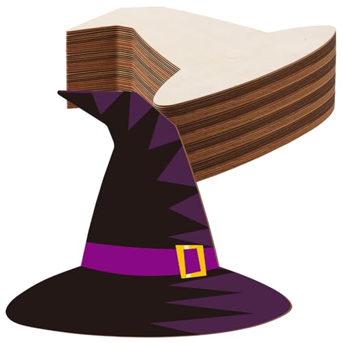 AWIZOM 12 Stück große Hexenhut-Holzausschnitte, unlackierte Halloween-Schilder, blanko, Hexenhut-Scheiben, Halloween-Holzschild, Ornamente für Heimwerker, Basteln, Herbst-Türhänger, Heimdekoration, 30 AWIZOM 12 Stück große Hexenhut-Holzausschnitte, unlackierte Halloween-Schilder, blanko, Hexenhut-Scheiben, Halloween-Holzschild, Ornamente für Heimwerker, Basteln, Herbst-Türhänger, Heimdekoration, 30 von AWIZOM