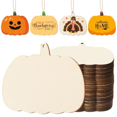 AWIZOM Kürbis-Holzausschnitte, unlackiertes Holz, Kürbis-Ornamente, blanko, Holz-Kürbisscheiben mit Bindfaden, für Bastelarbeiten, Etiketten, Thanksgiving, Halloween, Herbst, Ernte, Hängedekoration, 9 AWIZOM Kürbis-Holzausschnitte, unlackiertes Holz, Kürbis-Ornamente, blanko, Holz-Kürbisscheiben mit Bindfaden, für Bastelarbeiten, Etiketten, Thanksgiving, Halloween, Herbst, Ernte, Hängedekoration, 9 von AWIZOM