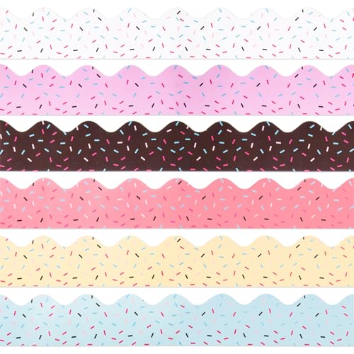 AWIZOM Sprinkles Pinnwand-Bordüre, gestanzt, gewellte Bordüre, dekorative Pinnwand-Dekorationen für Schulanfang, Klassenzimmer, Tafel, Whiteboard, Wanddekoration, 6 Farben AWIZOM Sprinkles Pinnwand-Bordüre, gestanzt, gewellte Bordüre, dekorative Pinnwand-Dekorationen für Schulanfang, Klassenzimmer, Tafel, Whiteboard, Wanddekoration, 6 Farben von AWIZOM