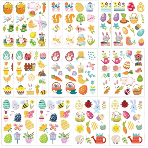 AWOGIPD Ostersticker, Aufkleber Ostern, Ostereier Sticker Ostersticker, Hase Hasen Ostern, Selbstklebende Bilder für Ostereier, Karten, DIY-Deko AWOGIPD Ostersticker, Aufkleber Ostern, Ostereier Sticker Ostersticker, Hase Hasen Ostern, Selbstklebende Bilder für Ostereier, Karten, DIY-Deko von AWOGIPD