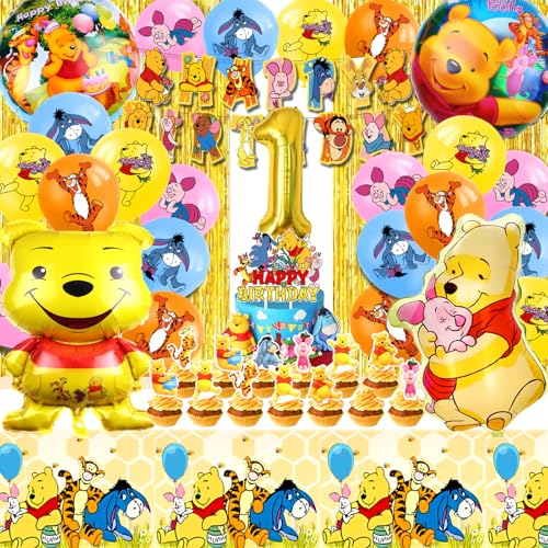 Winnie Pooh Geburtstag 1, 53 Stück Winnie Pooh Deko Geburtstag 1 Jahr, Winnie Pooh Luftballons 1. Geburtstag, Winnie Pooh Ballon 1 Geburtstag, Tortendeko 1. Geburtstag Winnie Pooh Winnie Pooh Geburtstag 1, 53 Stück Winnie Pooh Deko Geburtstag 1 Jahr, Winnie Pooh Luftballons 1. Geburtstag, Winnie Pooh Ballon 1 Geburtstag, Tortendeko 1. Geburtstag Winnie Pooh von AWOUSUE