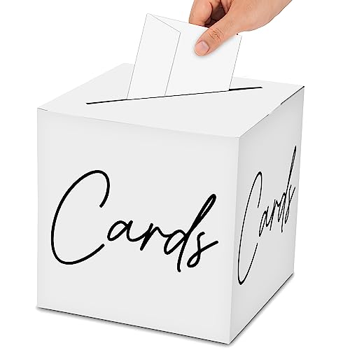 Klassische elegante Kartenbox – 1 Set Heißprägekarte Empfangsbox für Geschenkumschläge Geld – Hochzeit Braut Babyparty Geburtstag Abschluss Party Supplies Dekorationen (20,3 x 20,3 x 20,3 cm, Schwarz Klassische elegante Kartenbox – 1 Set Heißprägekarte Empfangsbox für Geschenkumschläge Geld – Hochzeit Braut Babyparty Geburtstag Abschluss Party Supplies Dekorationen (20,3 x 20,3 x 20,3 cm, Schwarz von AWSICE