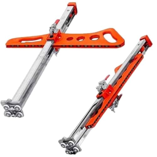 Faltbares Trockenbau-Schneidewerkzeug, Trockenbau-Ausschnittwerkzeug, Schneider, für Wand, Bau, Dekoration, Doppelpositionierung, 23 Räder, Schwarz/Orange(Orange) von AWYYA